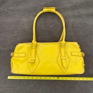 Cole Haan Trinity F04 yellow leather shoulder bag.